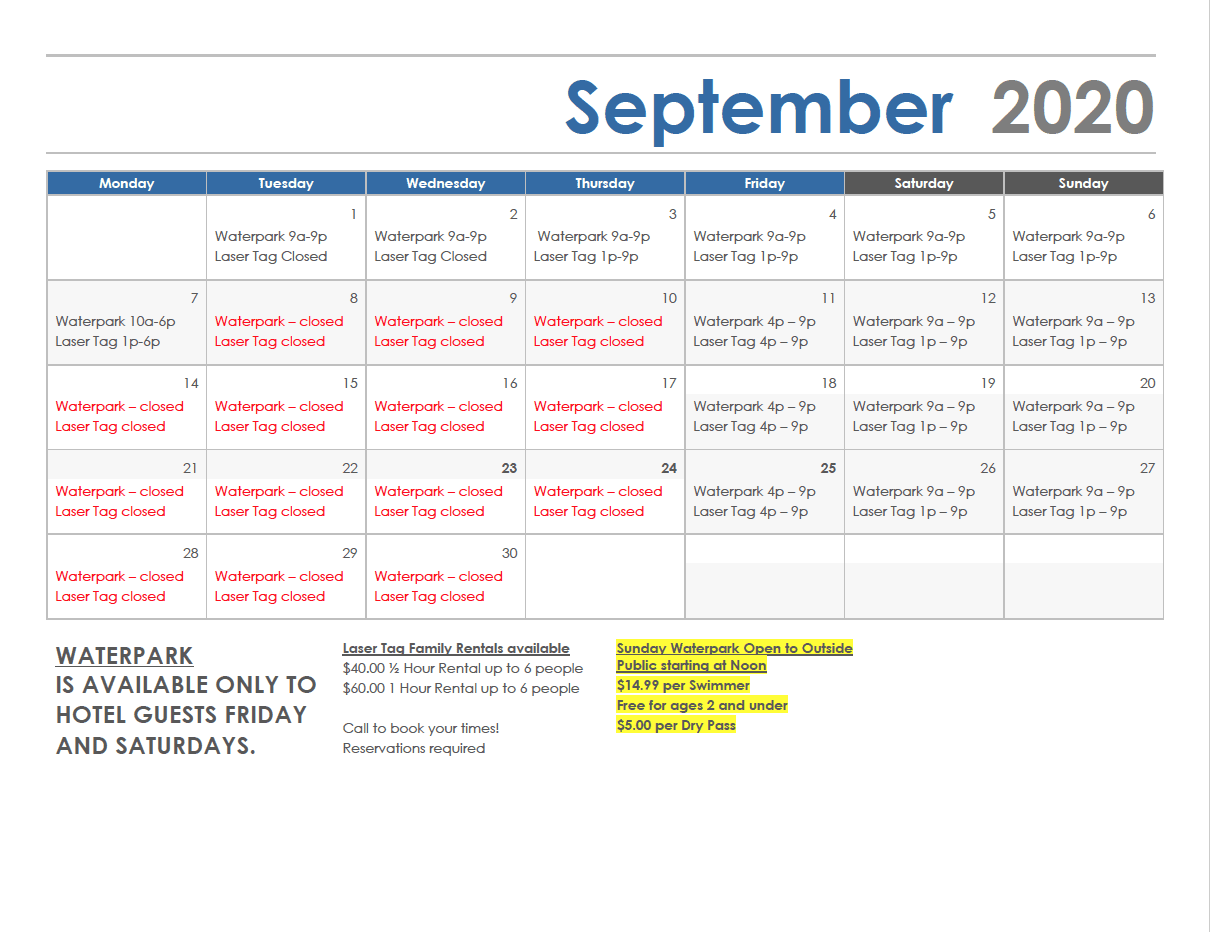 Three Bear Lodge Waterpark Schedule - Holiday Inn Express Brainerd MN