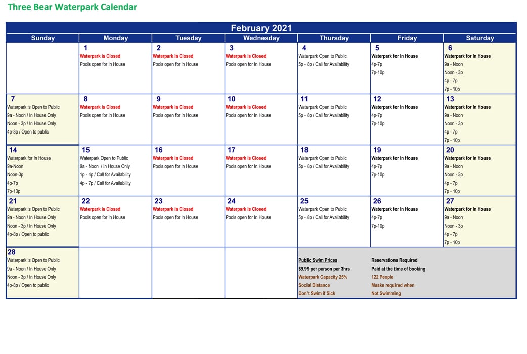 Three Bear Lodge Waterpark Schedule - Holiday Inn Express Brainerd MN