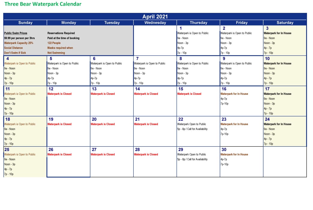 Three Bear Lodge Waterpark Schedule - Holiday Inn Express Brainerd MN